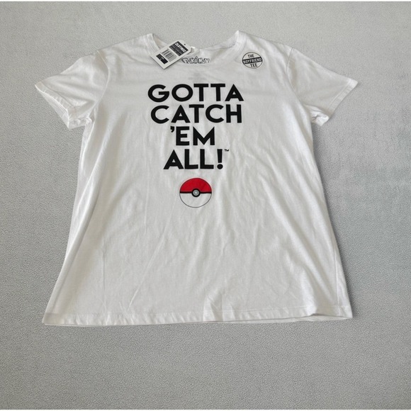Pokemon Other - NWT Pokemon Shirt M Gotta Catch 'Em All! White Graphic Short Sleeve Crew Tee